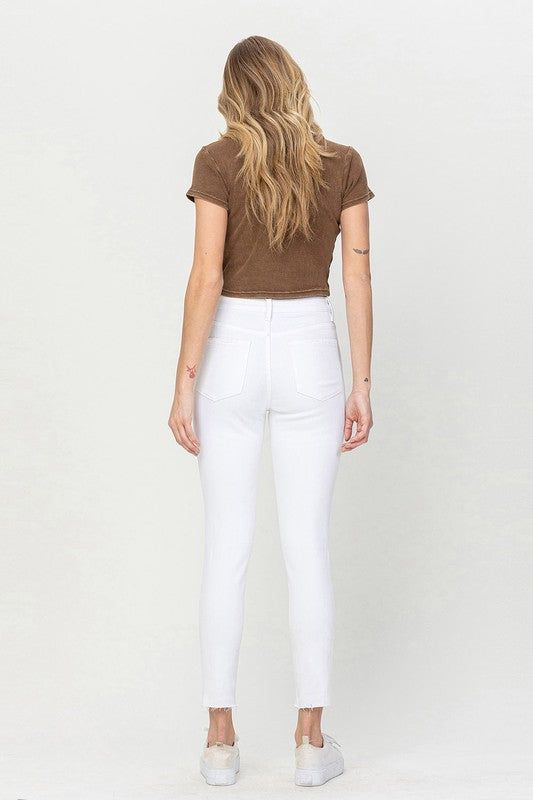 VERVET by Flying Monkey | High Rise Crop Skinny us.meeeshop - 