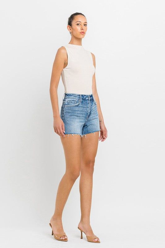 VERVET by Flying Monkey High Rise Side Slit A Line Shorts us.meeeshop - 