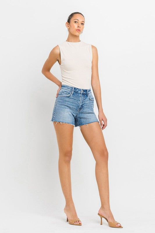 VERVET by Flying Monkey High Rise Side Slit A Line Shorts us.meeeshop - 