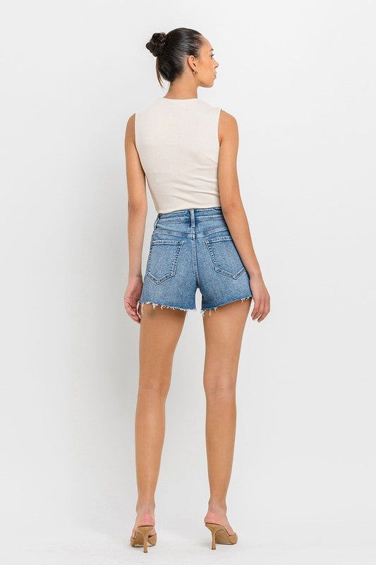 VERVET by Flying Monkey High Rise Side Slit A Line Shorts us.meeeshop - 