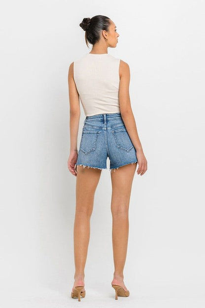 VERVET by Flying Monkey High Rise Side Slit A Line Shorts us.meeeshop - 