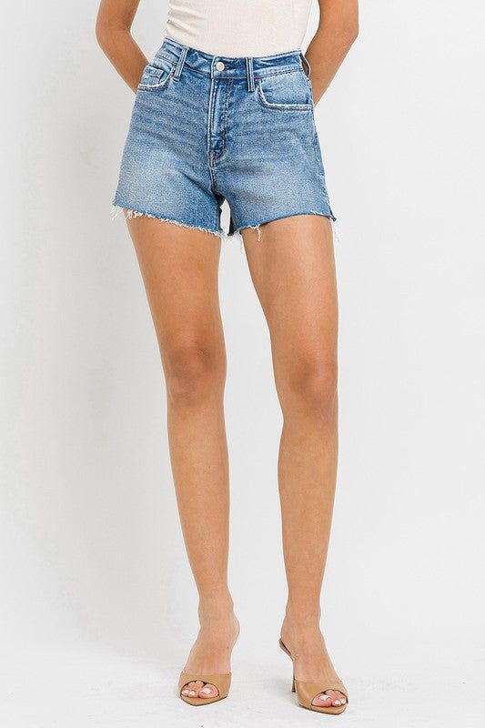 VERVET by Flying Monkey High Rise Side Slit A Line Shorts us.meeeshop - Shorts