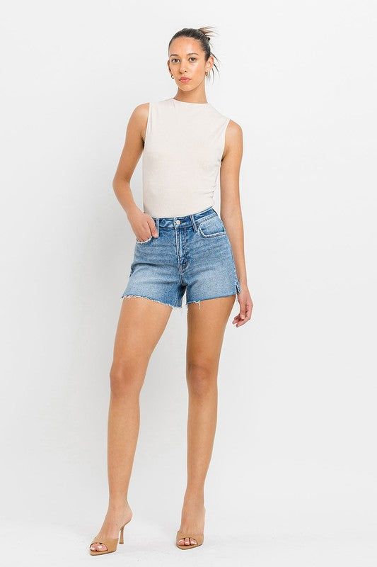 VERVET by Flying Monkey High Rise Side Slit A Line Shorts us.meeeshop - 