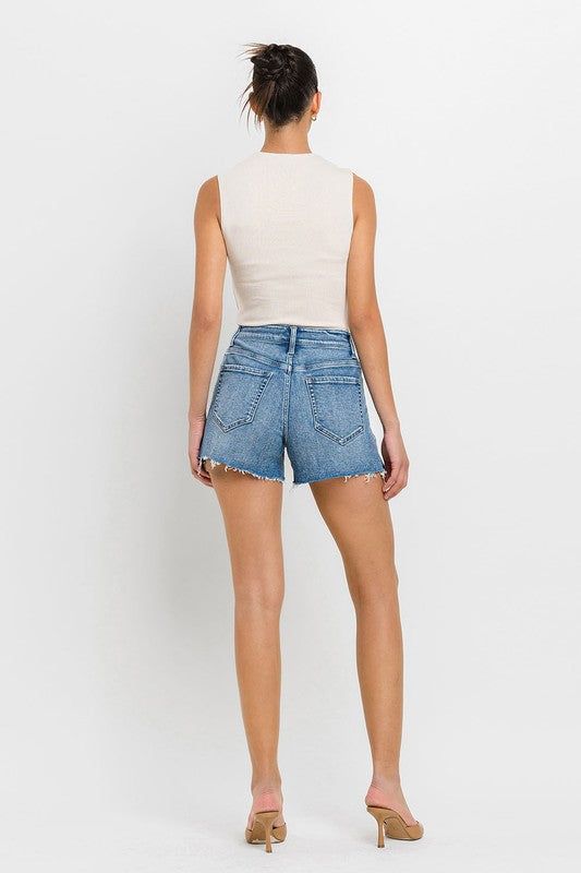 VERVET by Flying Monkey High Rise Side Slit A Line Shorts us.meeeshop - 