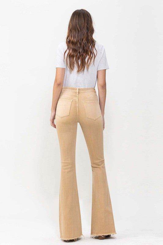 VERVET High Rise Flare Jeans In Dew Drop - us.meeeshop