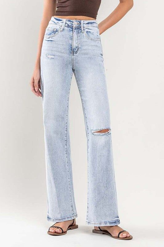 VERVET 90's Vintage Super High-Rise Flare Jeans - us.meeeshop