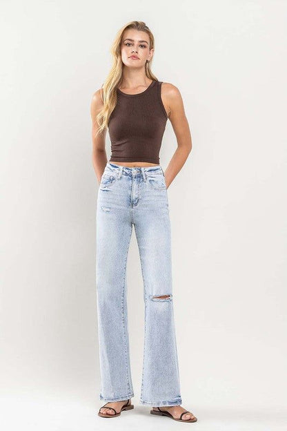 VERVET 90's Vintage Super High-Rise Flare Jeans - us.meeeshop