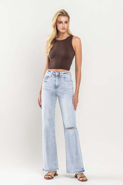 VERVET 90's Vintage Super High-Rise Flare Jeans - us.meeeshop