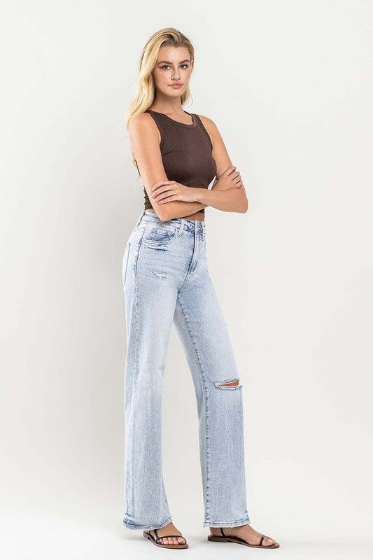 VERVET 90's Vintage Super High-Rise Flare Jeans - us.meeeshop