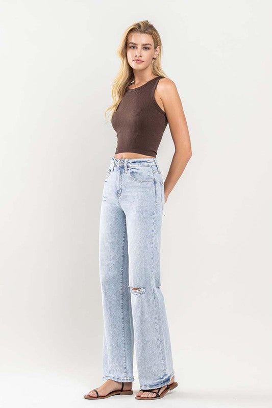 VERVET 90's Vintage Super High-Rise Flare Jeans - us.meeeshop