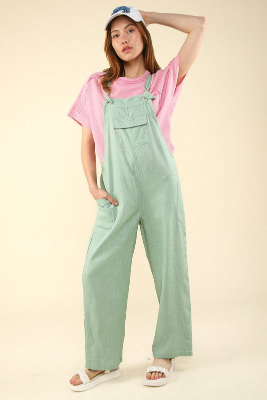 VERY J Knot Strap Jumpsuit with Pockets - us.meeeshop