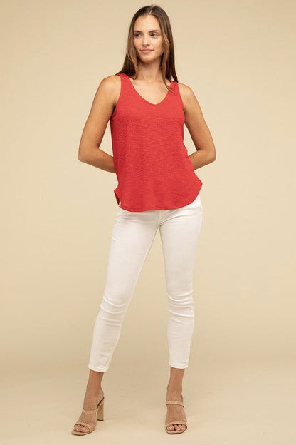 ZENANA V Neck Sleeveless Cami Top - us.meeeshop