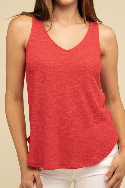 ZENANA V Neck Sleeveless Cami Top - us.meeeshop