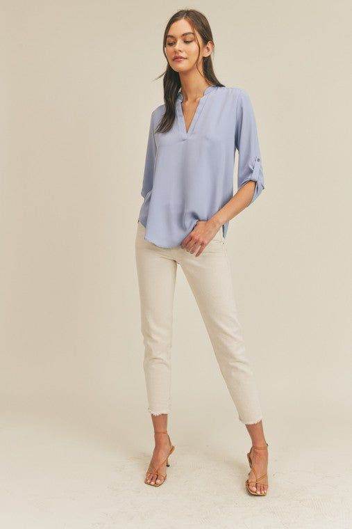 V Neck Top - us.meeeshop