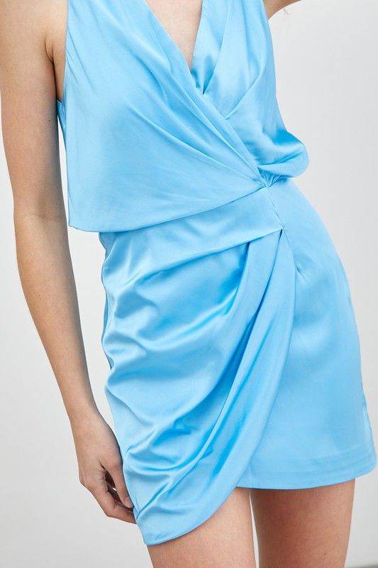 V Neck Wrap Dress - us.meeeshop