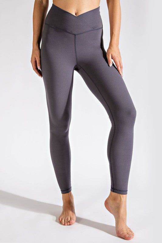 V Waist Full Length Leggings - us.meeeshop