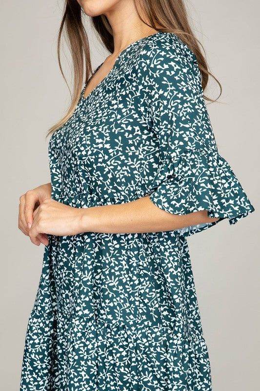 V neck tiered dress - us.meeeshop