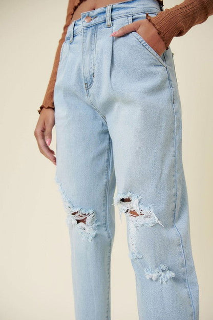 Vibrant M.i.U Distressed Slouchy Jeans us.meeeshop - 