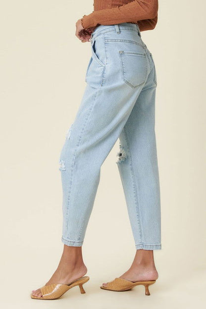 Vibrant M.i.U Distressed Slouchy Jeans us.meeeshop - 