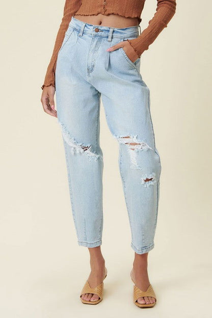 Vibrant M.i.U Distressed Slouchy Jeans us.meeeshop - 