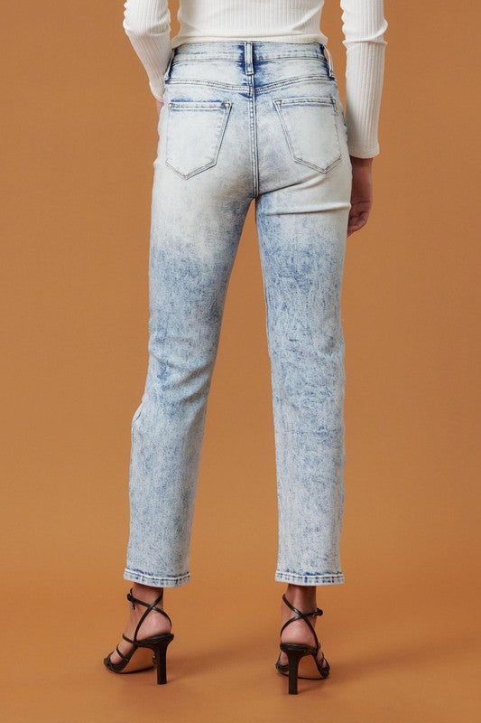 Vibrant MIU High Rise Distressed Skinny Jeans us.meeeshop - 