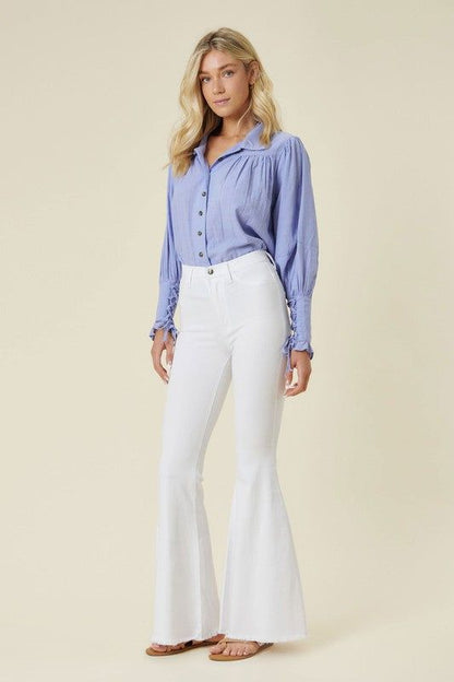 Vibrant MIU High Waisted Flare Jeans us.meeeshop - 