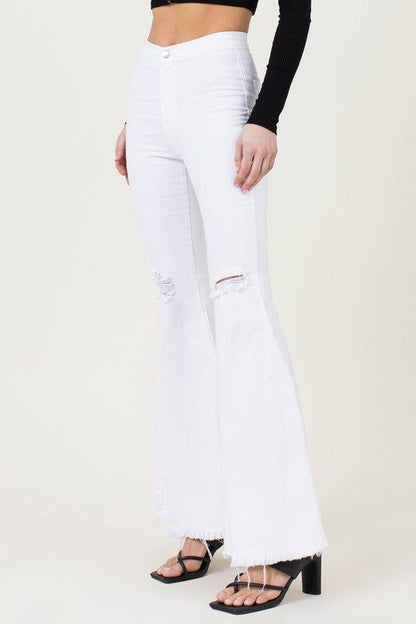 Vibrant MIU High Waisted Flare Jeans us.meeeshop - 