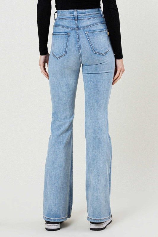 Vibrant MIU High-Waisted Flare Jeans us.meeeshop - 