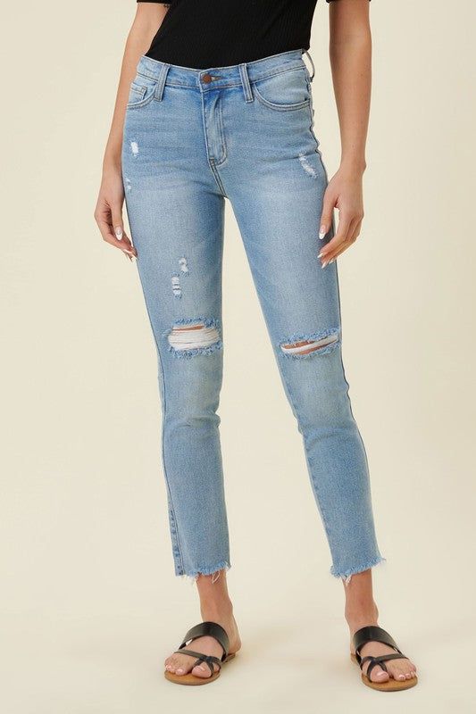 Vibrant MIU High Waisted Skinny Jeans us.meeeshop - Pants