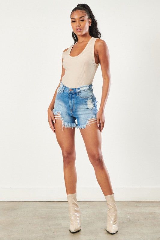 Vibrant MiU Denim Short us.meeeshop - Shorts