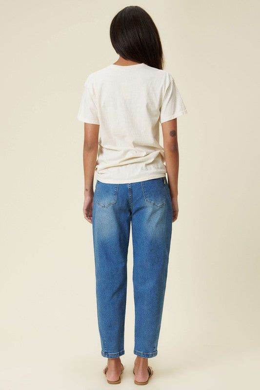 Vibrant MIU Distressed Slouchy Jean - us.meeeshop