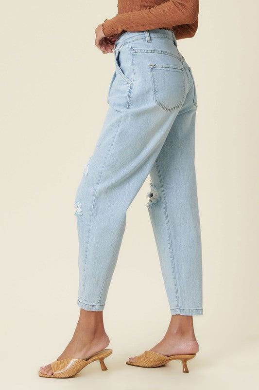 Vibrant M.i.U Distressed Slouchy Jeans - us.meeeshop