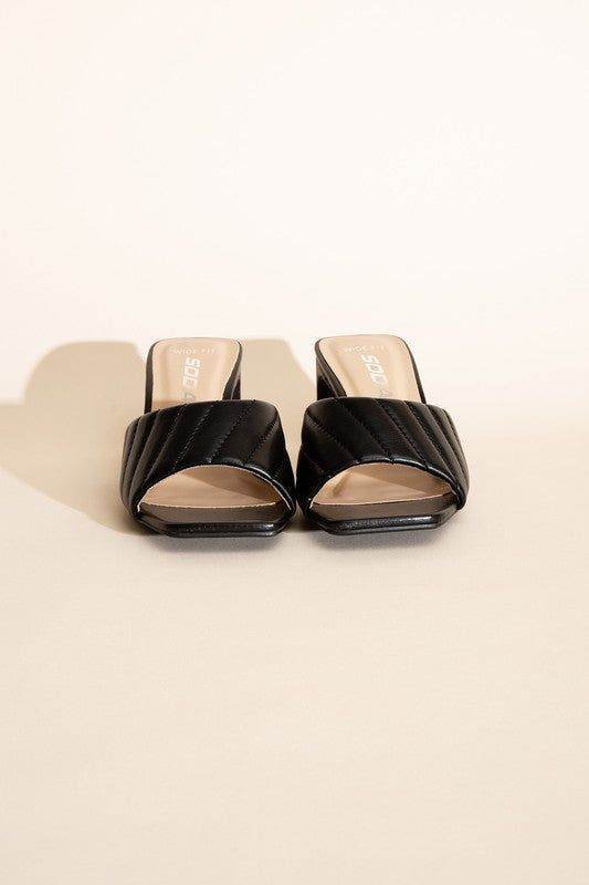 W-Nina Slide Mule Heels - us.meeeshop