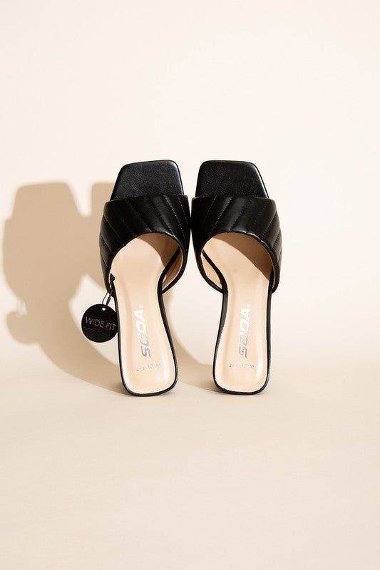 W-Nina Slide Mule Heels - us.meeeshop