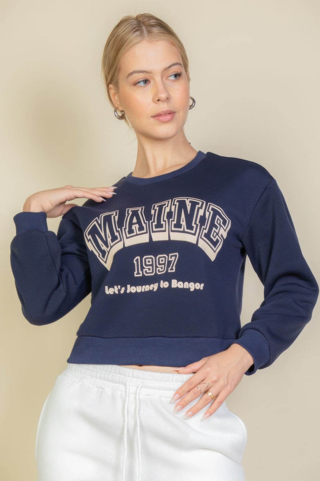 Graphic Drop Shoulder Sweatshirt - us.meeeshop