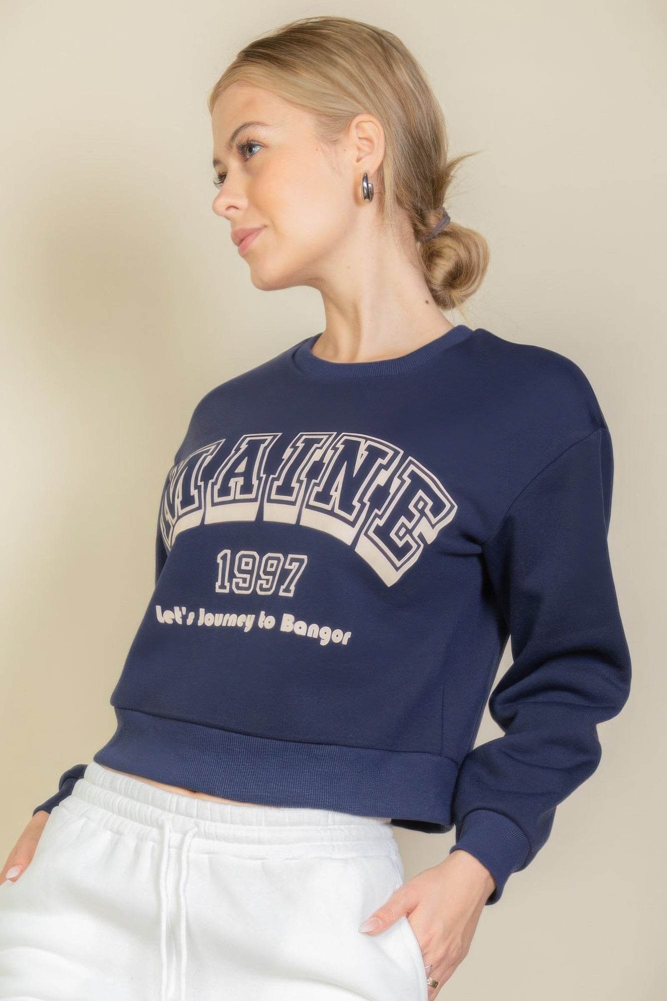 Graphic Drop Shoulder Sweatshirt - us.meeeshop