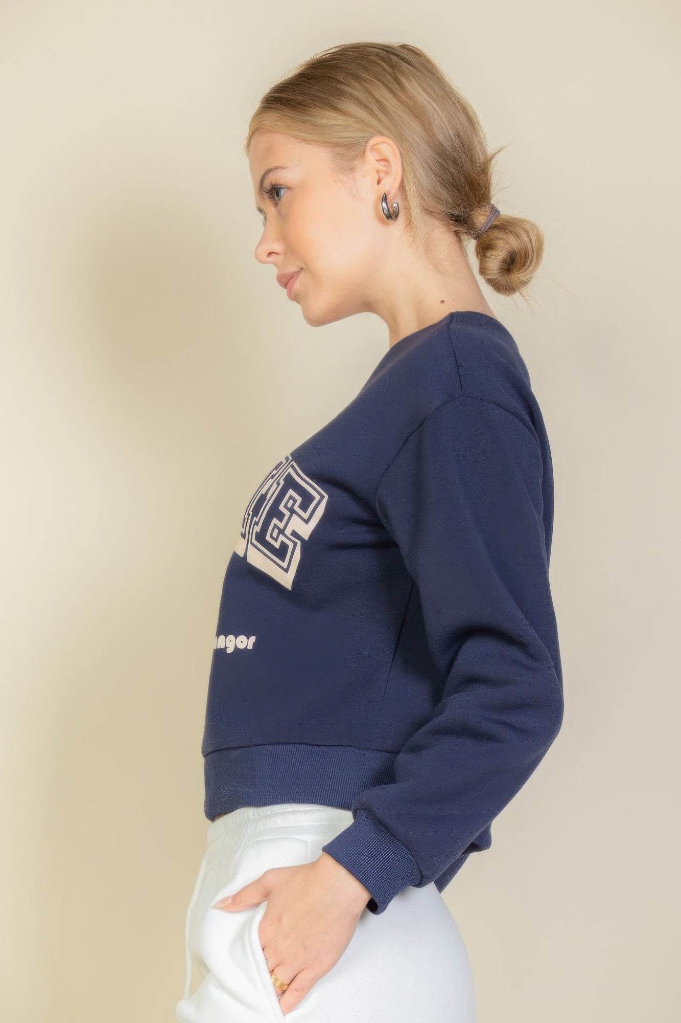 Graphic Drop Shoulder Sweatshirt - us.meeeshop