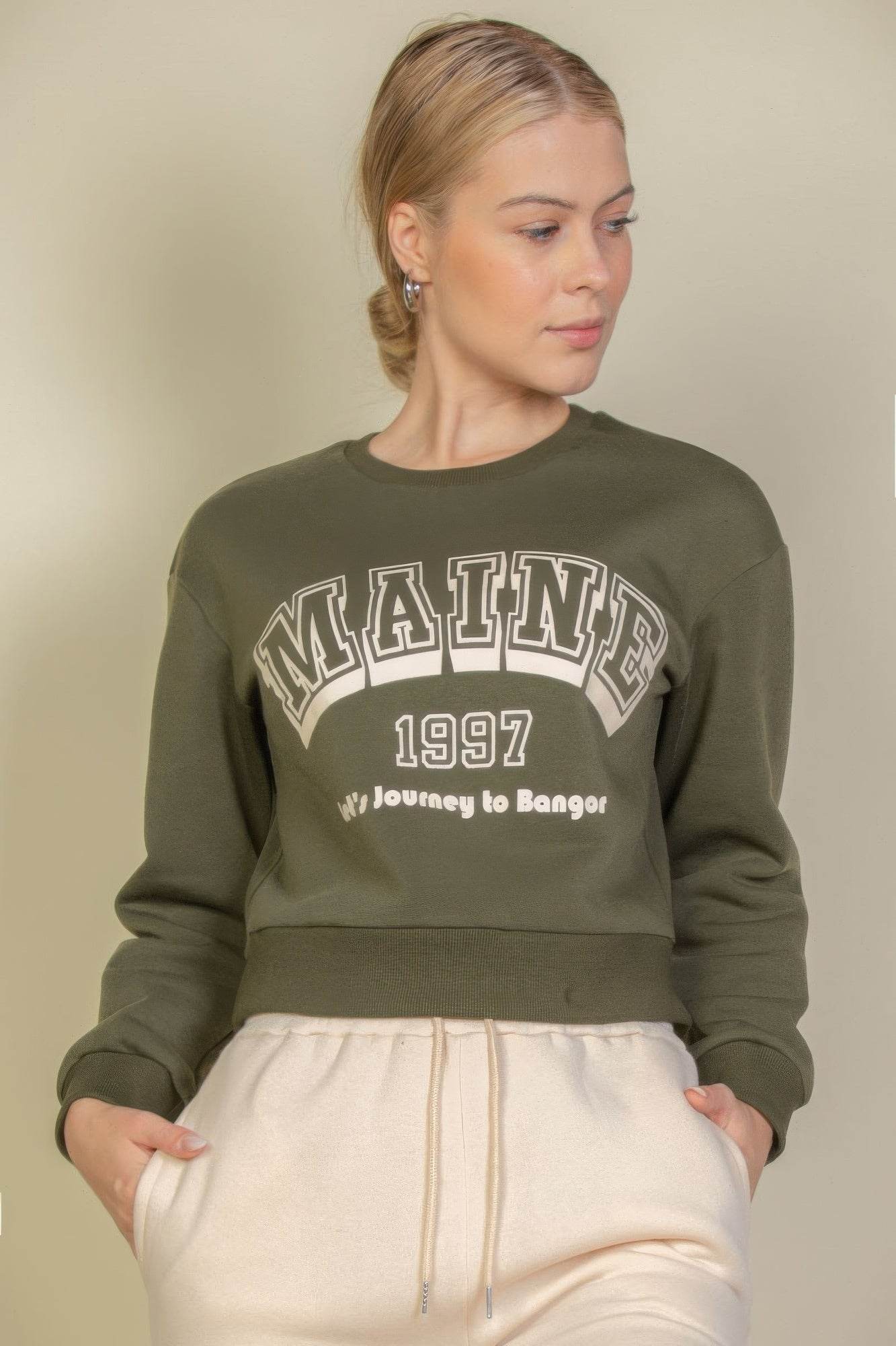 Graphic Drop Shoulder Sweatshirt - us.meeeshop