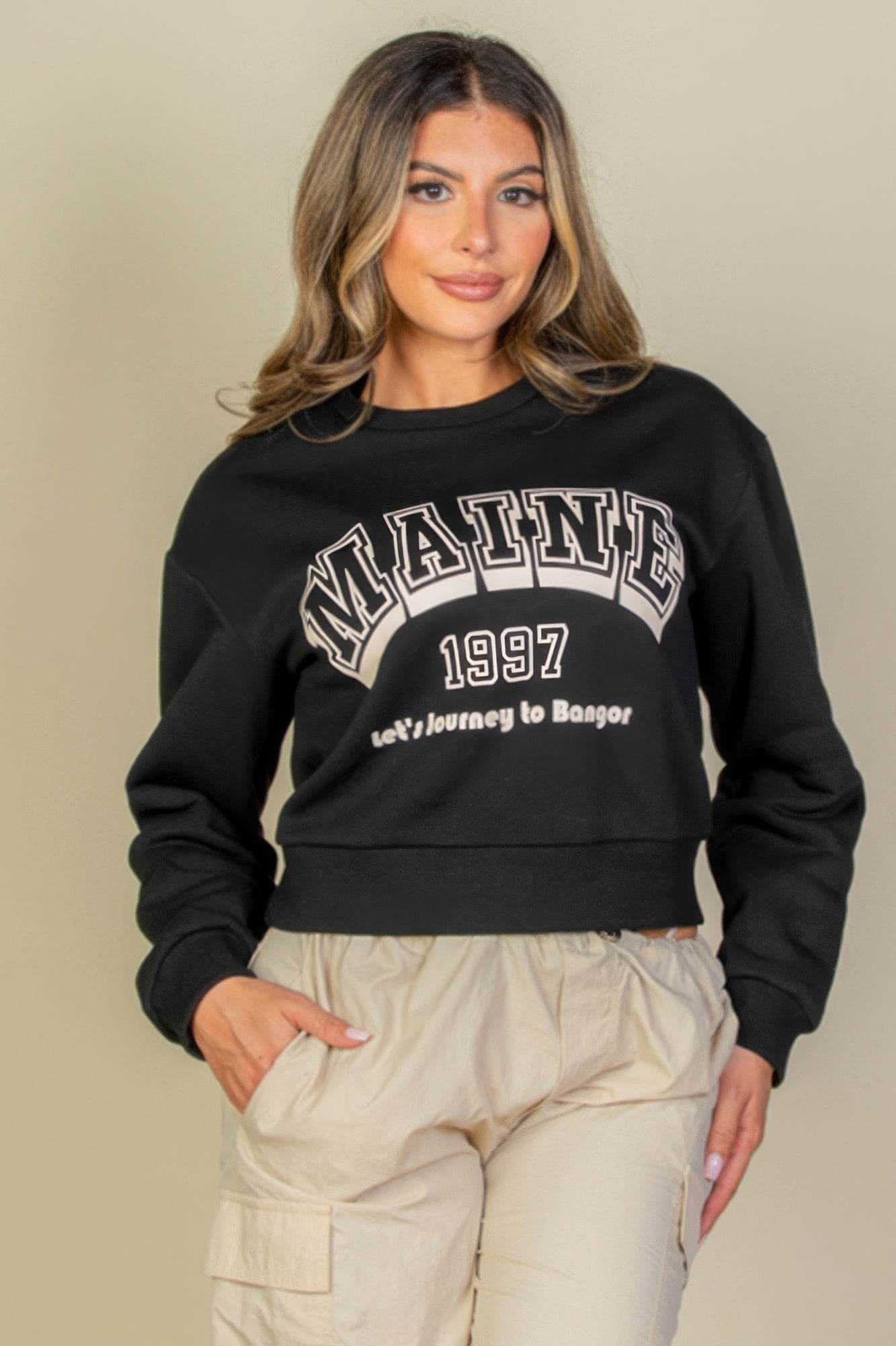 Graphic Drop Shoulder Sweatshirt - us.meeeshop