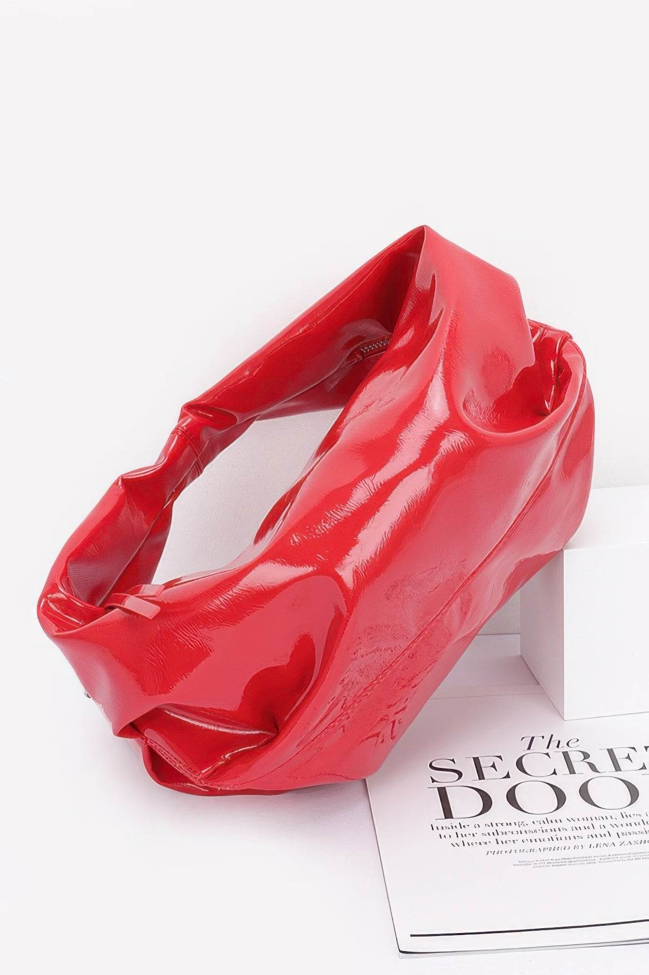 Patent Leather Hobo Bag - us.meeeshop