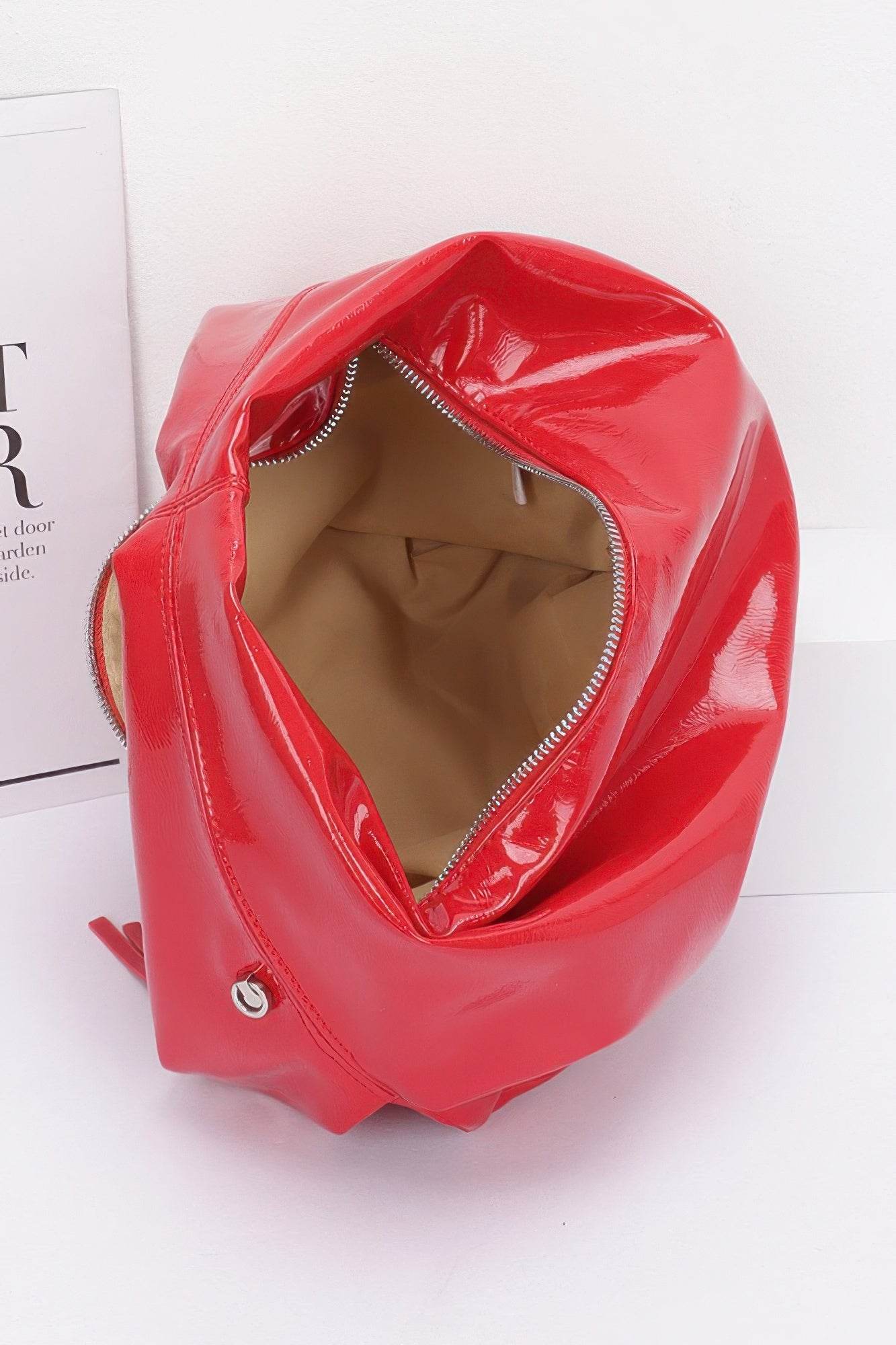 Patent Leather Hobo Bag - us.meeeshop