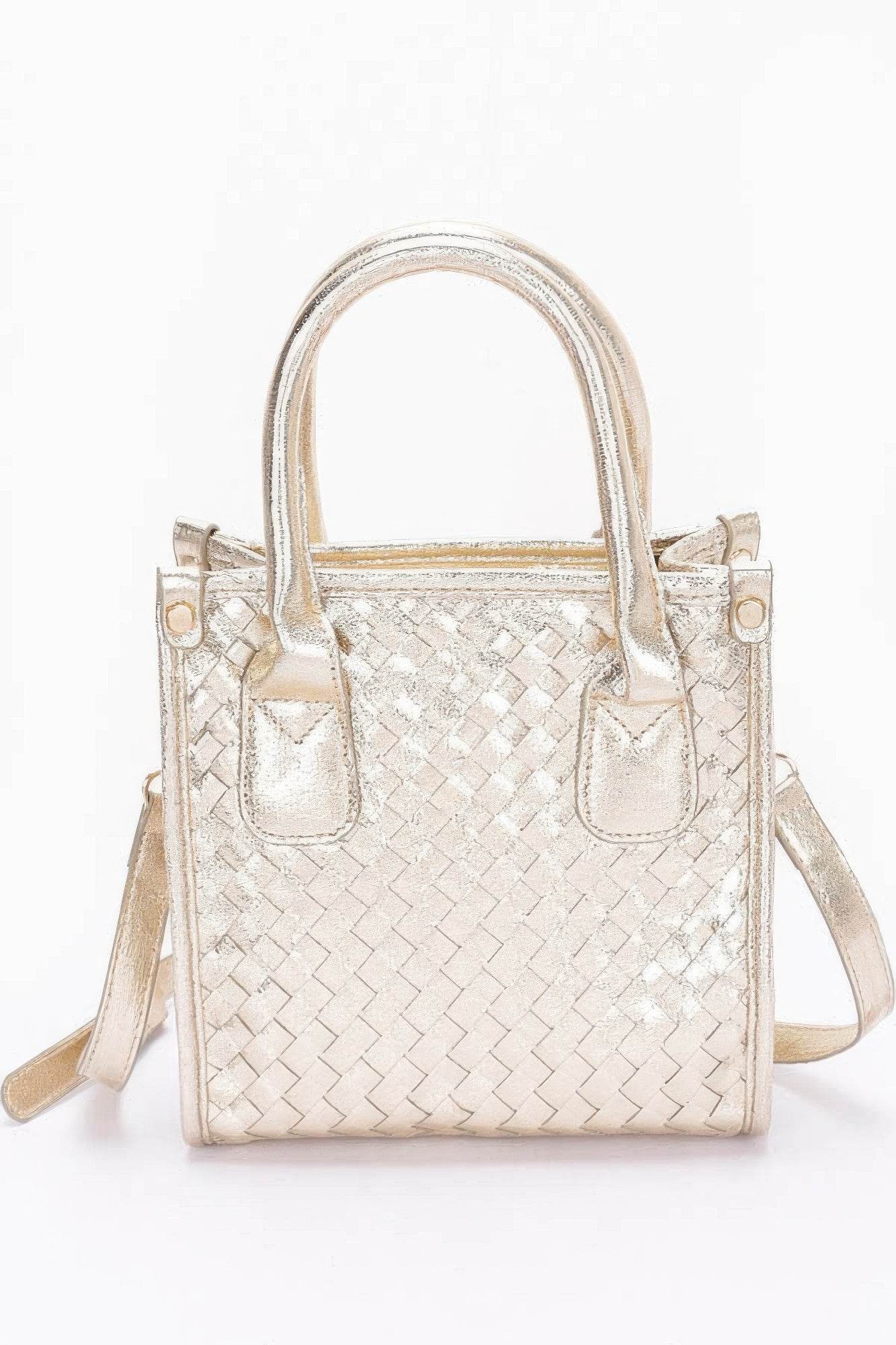 Metallic Braided Tote Bag - us.meeeshop