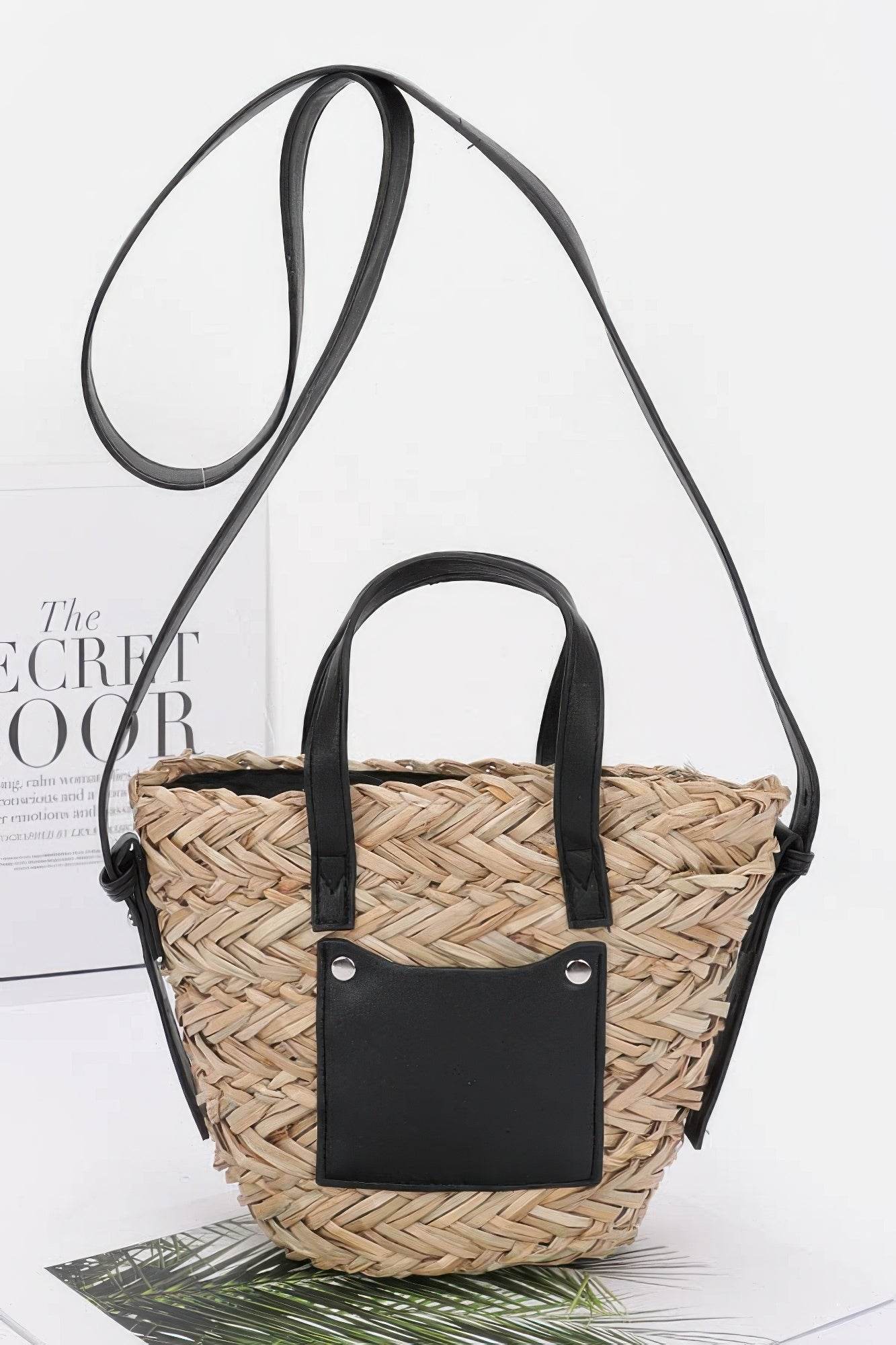 Faux Straw Small Tote Bag - us.meeeshop