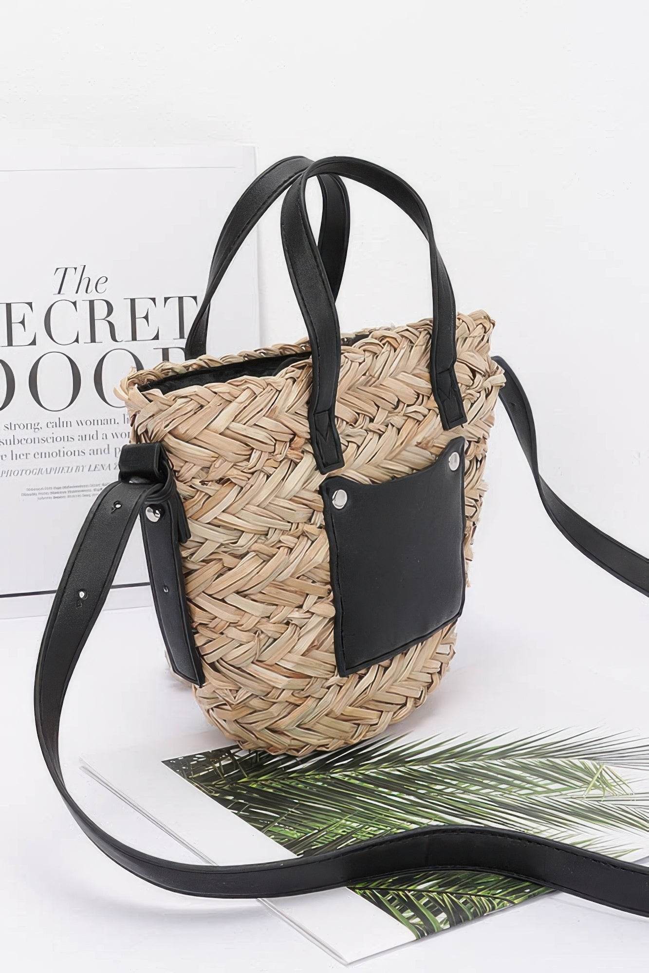 Faux Straw Small Tote Bag - us.meeeshop