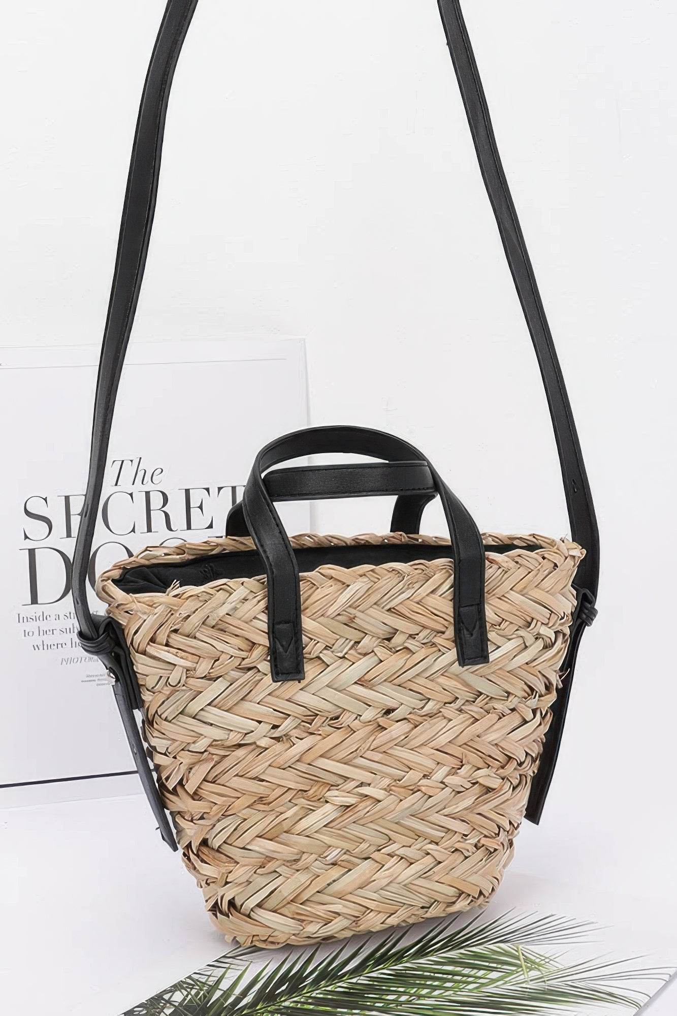 Faux Straw Small Tote Bag - us.meeeshop