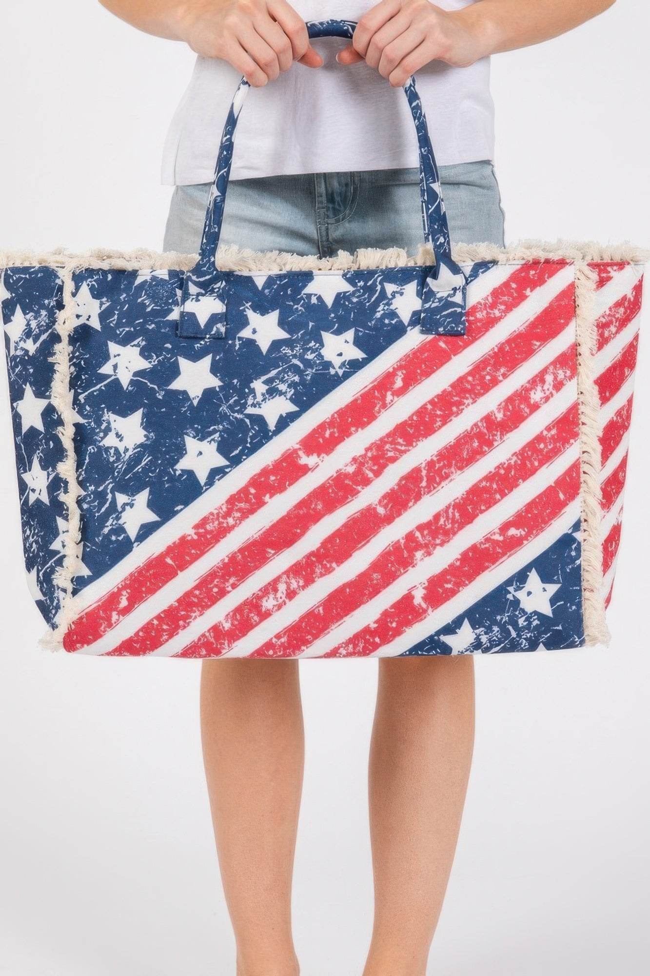 American Flag Pattern Fringe Bag - us.meeeshop