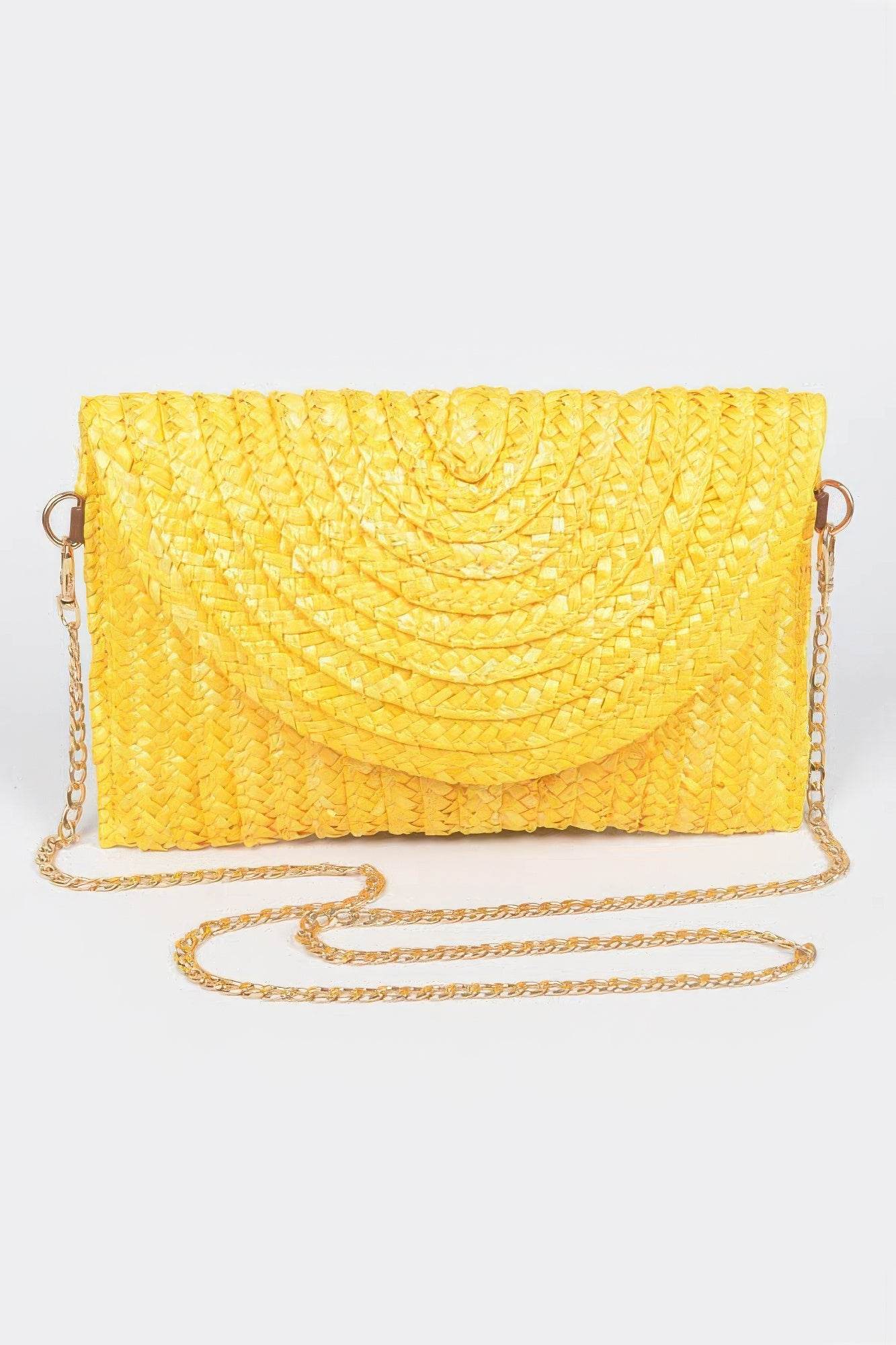 Straw Pom Pom Flap Bag - us.meeeshop