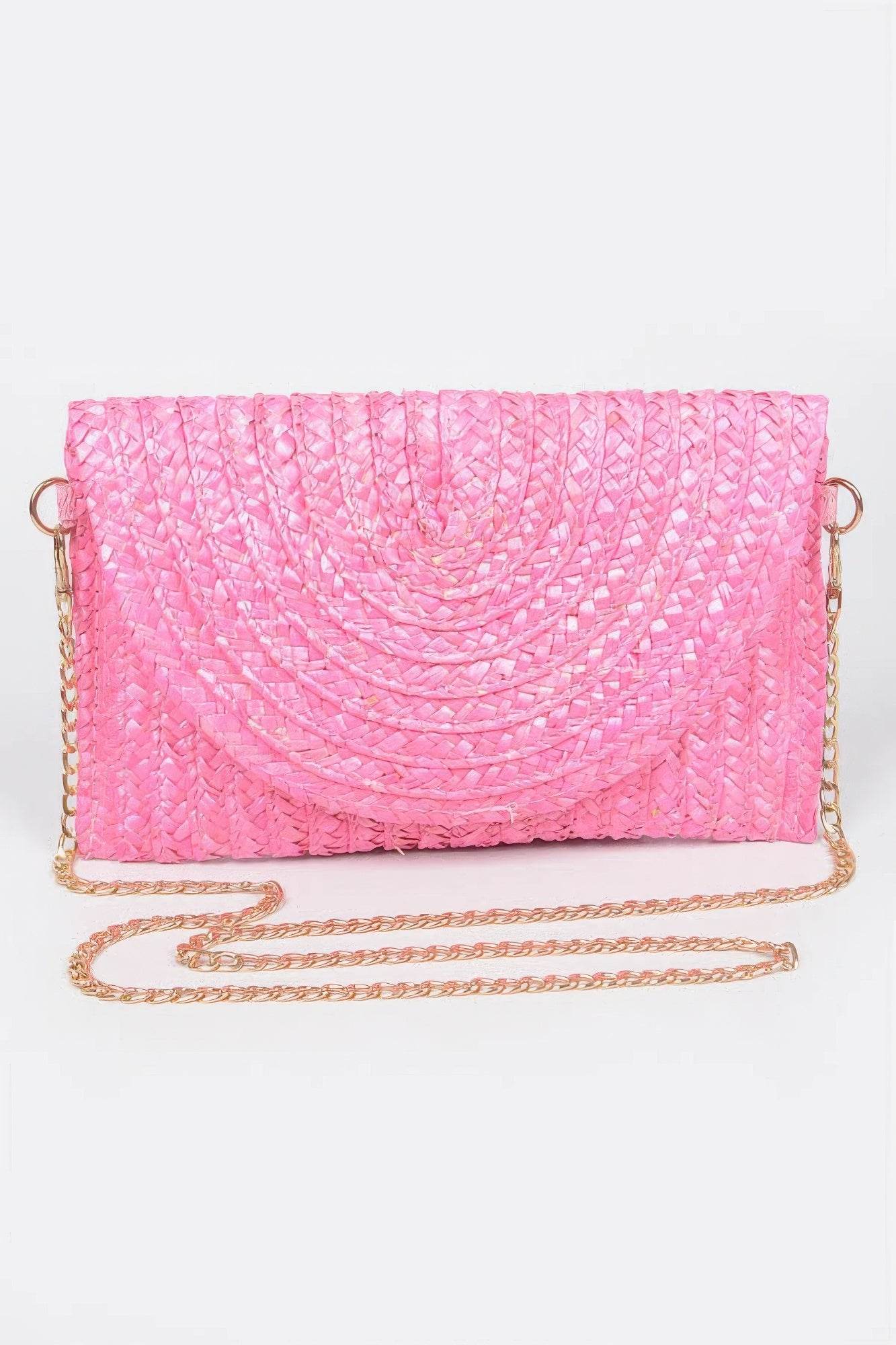 Straw Pom Pom Flap Bag - us.meeeshop