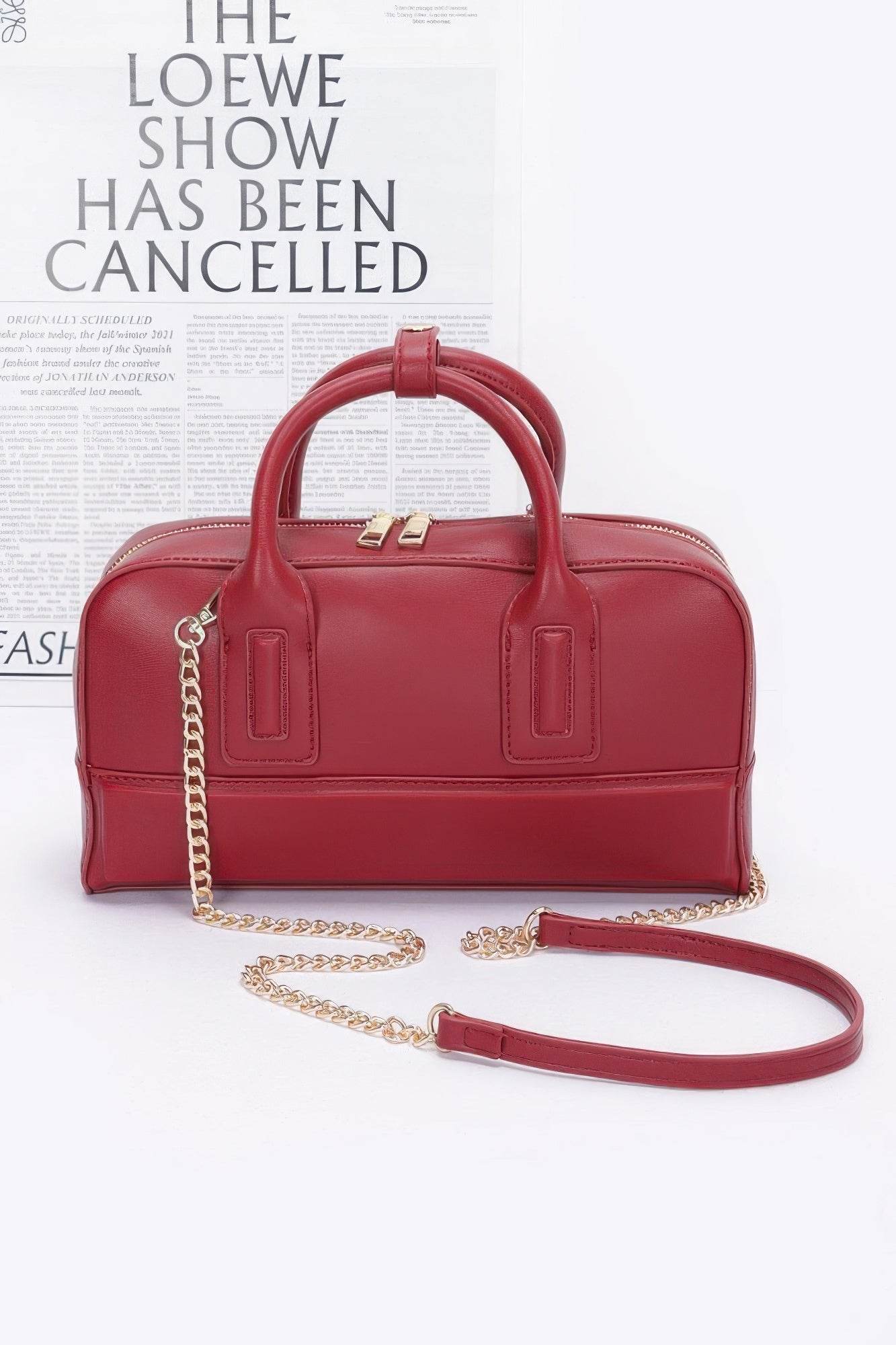 Faux Leather Handbag - us.meeeshop