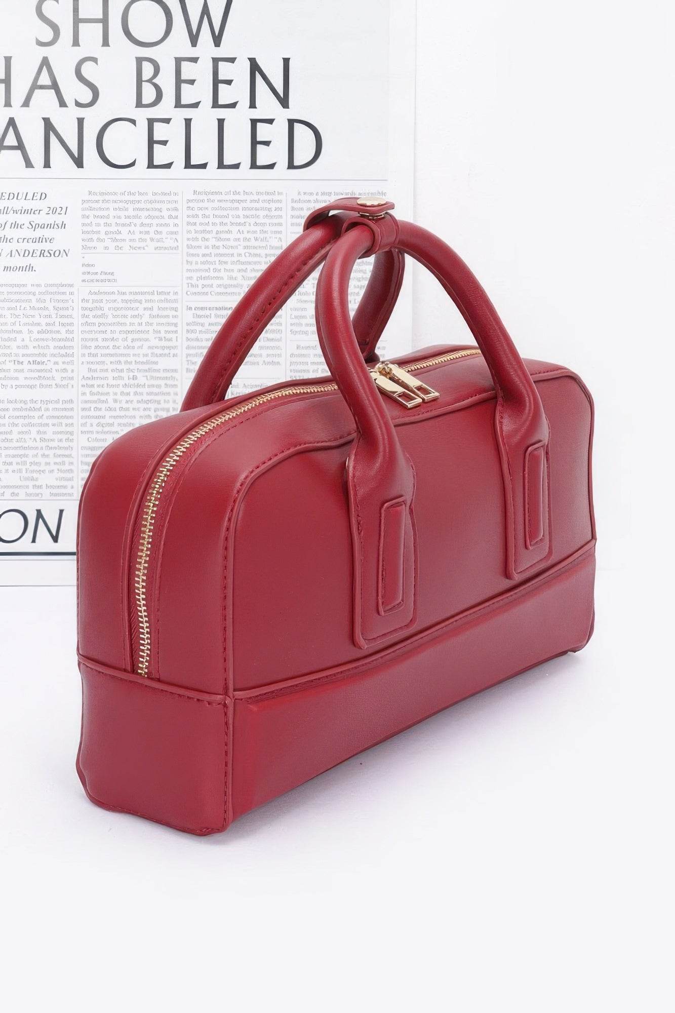 Faux Leather Handbag - us.meeeshop